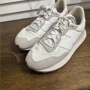 New Balance White and Gray Athletic Shoes